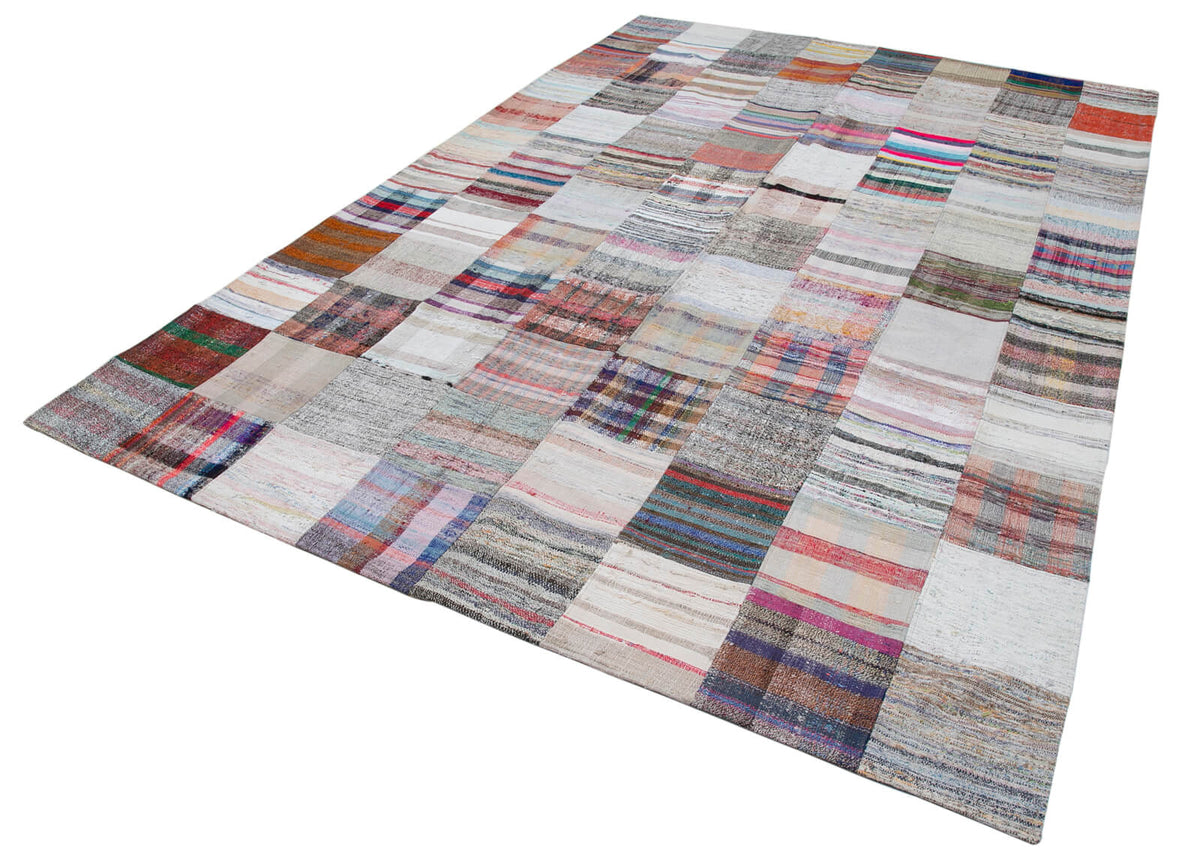 8x12 Multicolor Kilim Patchwork Rug - 30567