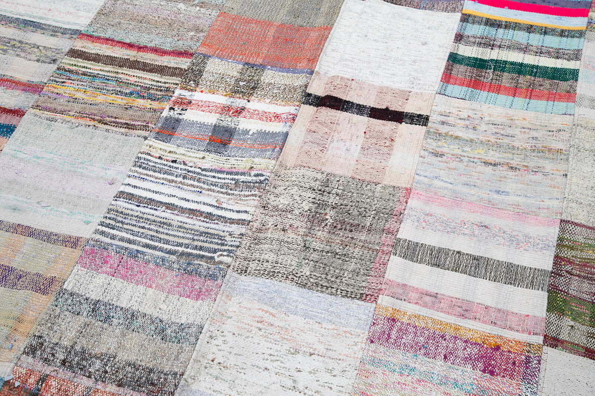 8x12 Multicolor Kilim Patchwork Rug - 30567