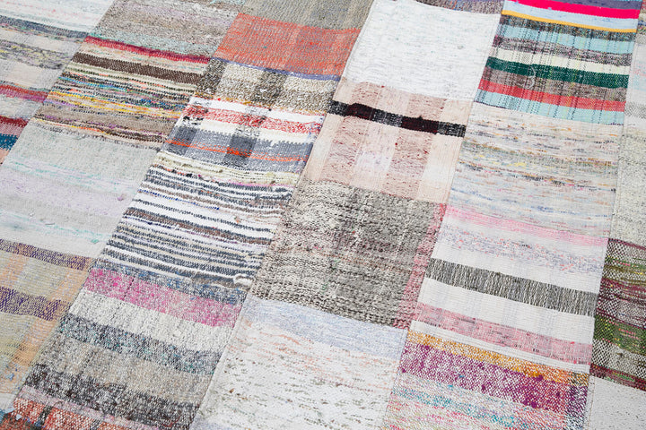 8x12 Multicolor Kilim Patchwork Rug - 30567