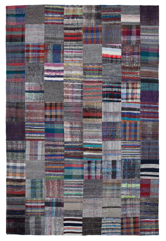 8x12 Multicolor Kilim Patchwork Rug - 30568