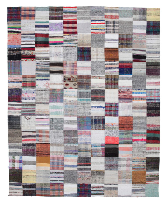 9x11 Multicolor Kilim Patchwork Rug - 30571