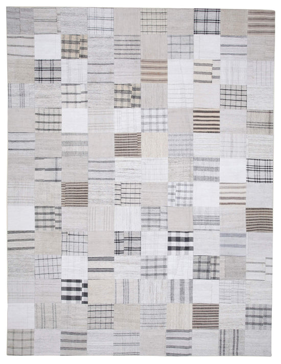 10x13 Beige Kilim Patchwork Rug - 30573