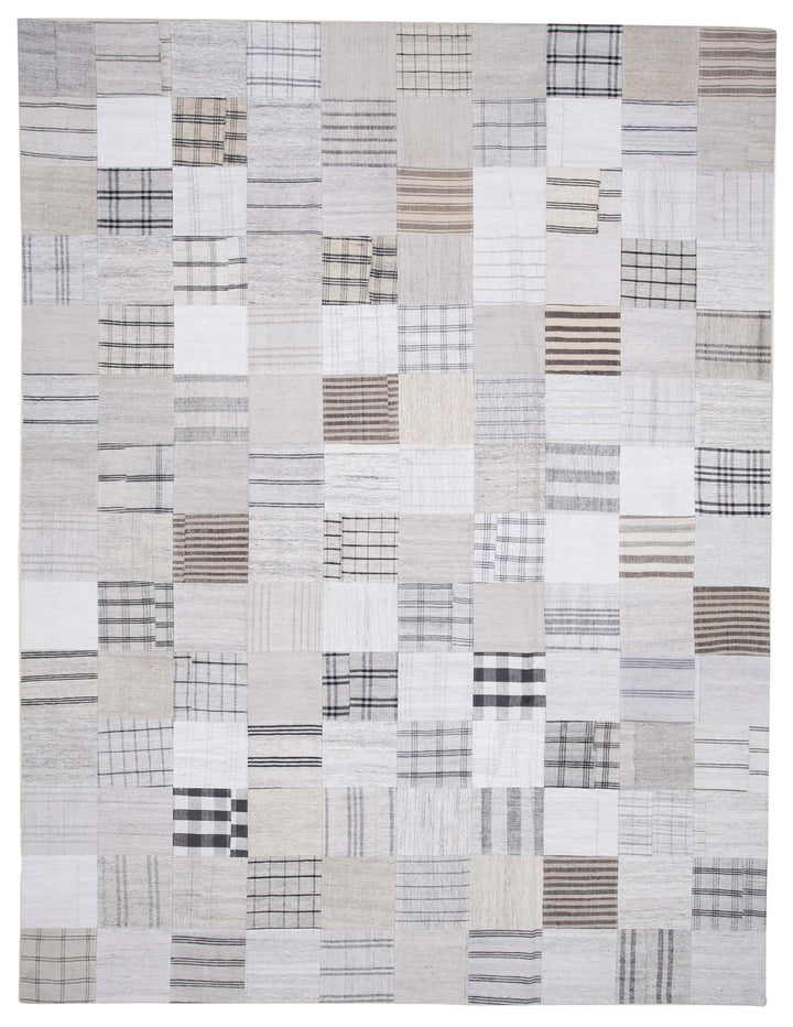 10x13 Beige Kilim Patchwork Rug - 30573