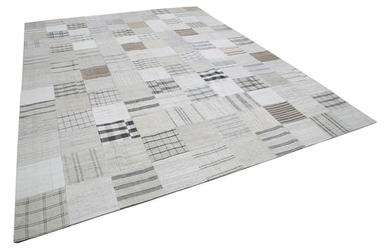 10x13 Beige Kilim Patchwork Rug - 30573