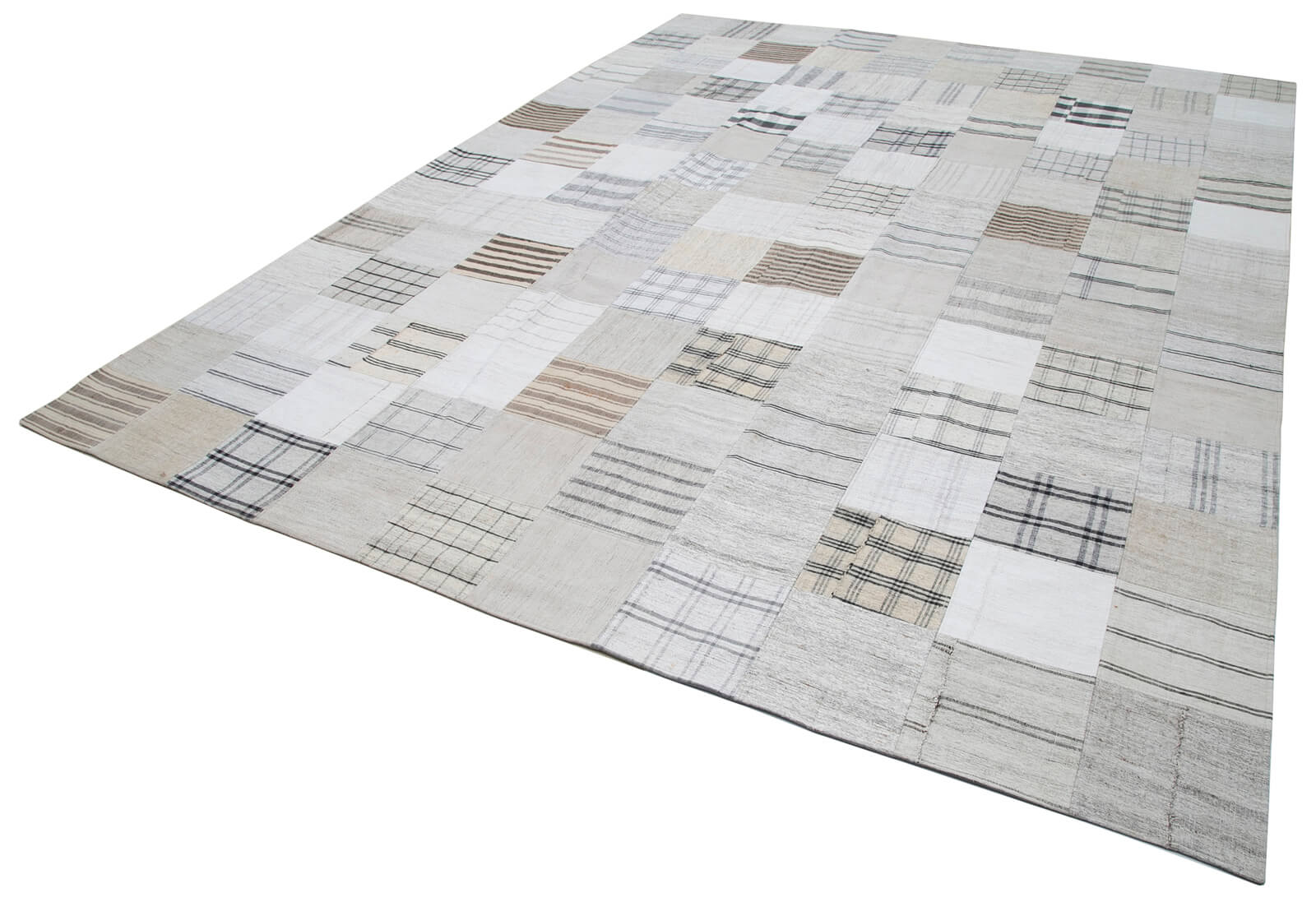10x13 Beige Kilim Patchwork Rug - 30573