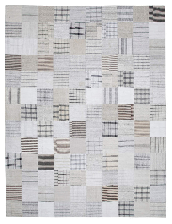 10x13 Beige Kilim Patchwork Rug - 30574