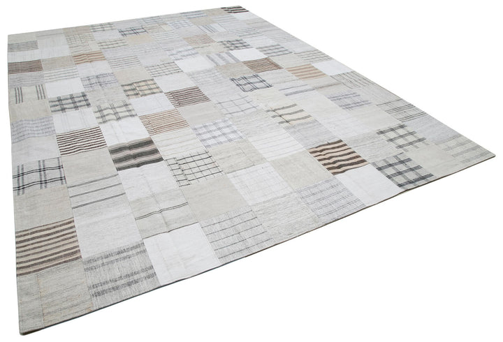 10x13 Beige Kilim Patchwork Rug - 30574