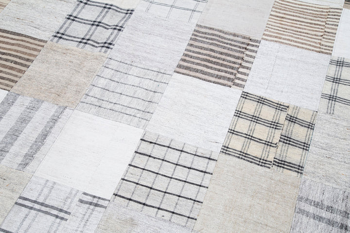 10x13 Beige Kilim Patchwork Rug - 30574