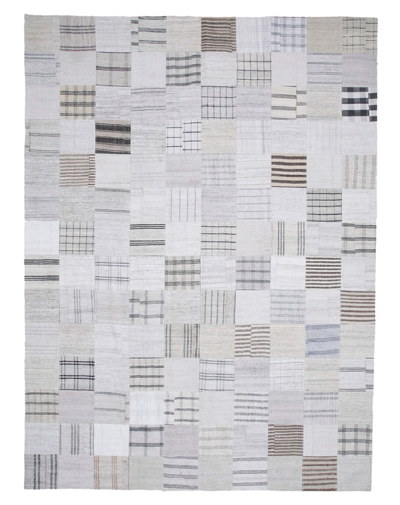 10x13 Beige Kilim Patchwork Rug - 30576