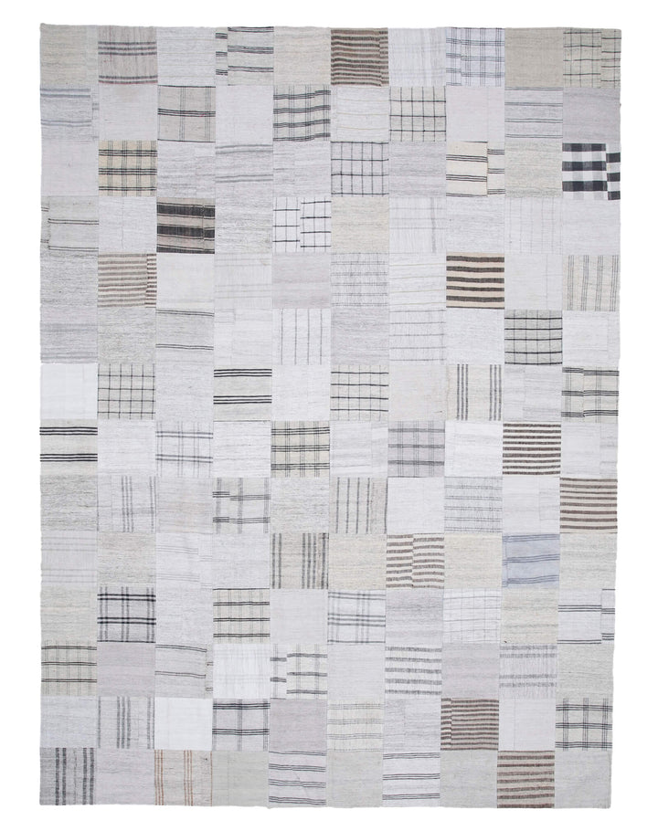 10x13 Beige Kilim Patchwork Rug - 30576