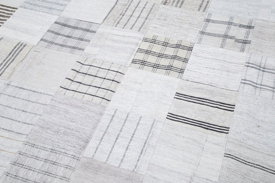 10x13 Beige Kilim Patchwork Rug - 30576