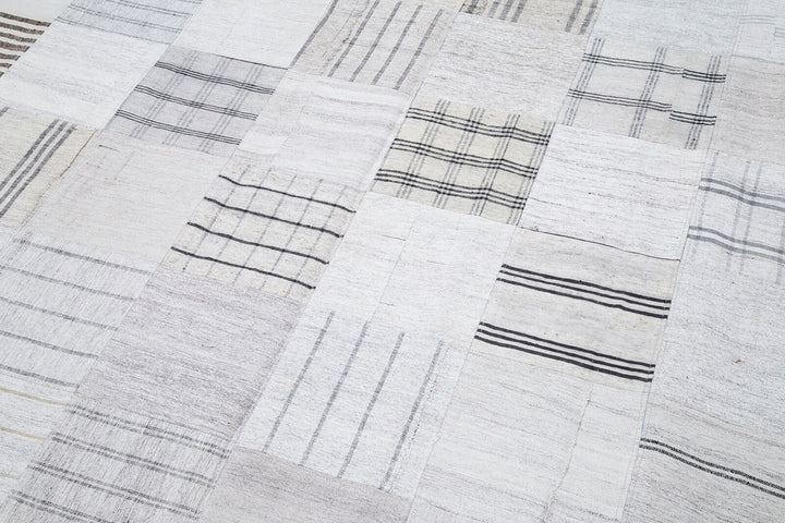 10x13 Beige Kilim Patchwork Rug - 30576