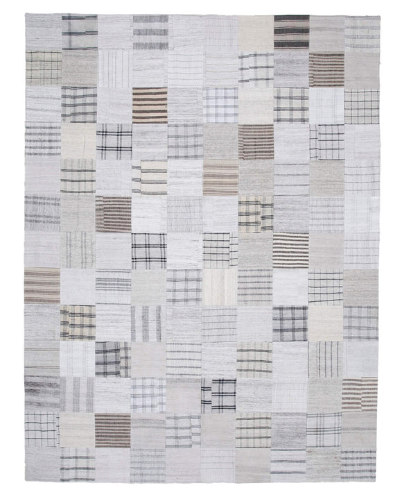 10x13 Beige Kilim Patchwork Rug - 30578