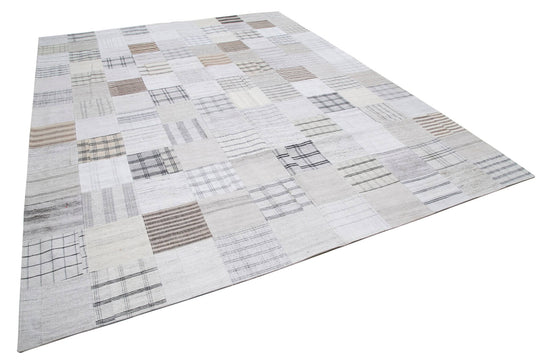 10x13 Beige Kilim Patchwork Rug - 30578