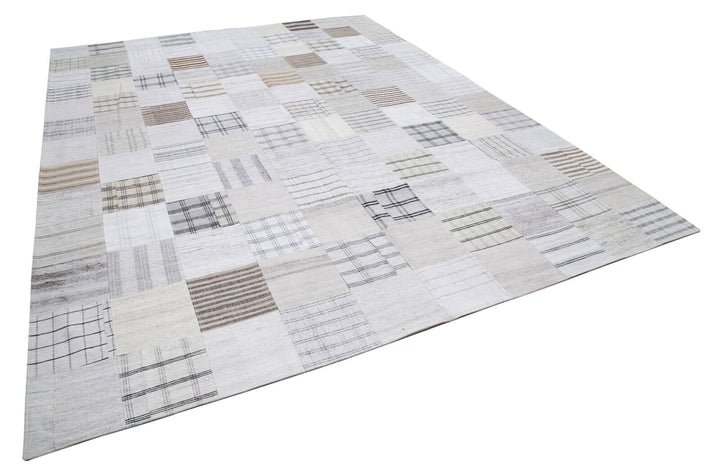 10x13 Beige Kilim Patchwork Rug - 30578