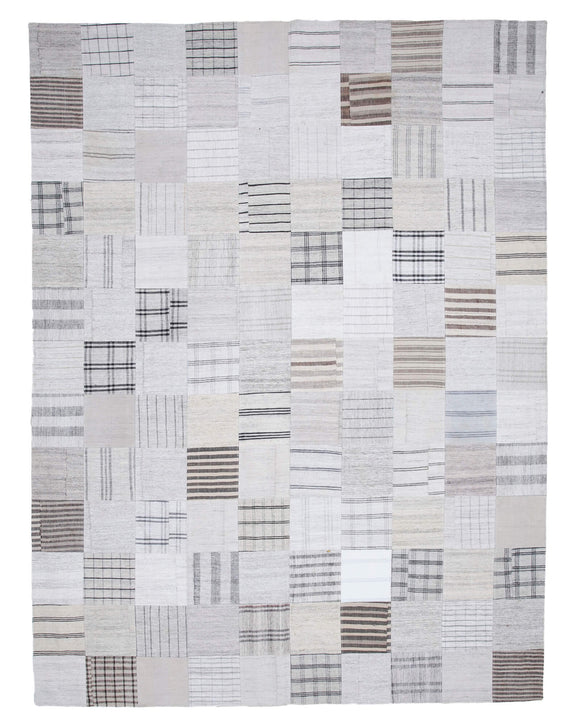 10x13 Beige Kilim Patchwork Rug - 30579
