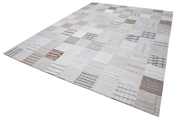 10x13 Beige Kilim Patchwork Rug - 30579