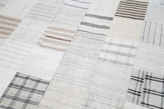 10x13 Beige Kilim Patchwork Rug - 30579