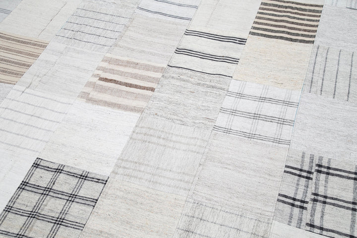 10x13 Beige Kilim Patchwork Rug - 30579