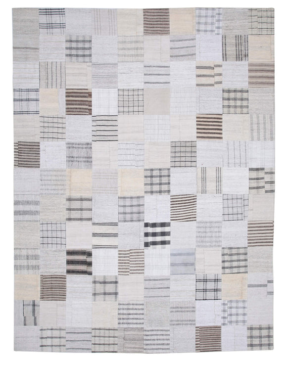 10x13 Beige Kilim Patchwork Rug - 30580