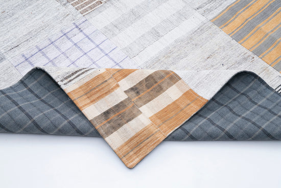 10x13 White Kilim Patchwork Rug - 30581