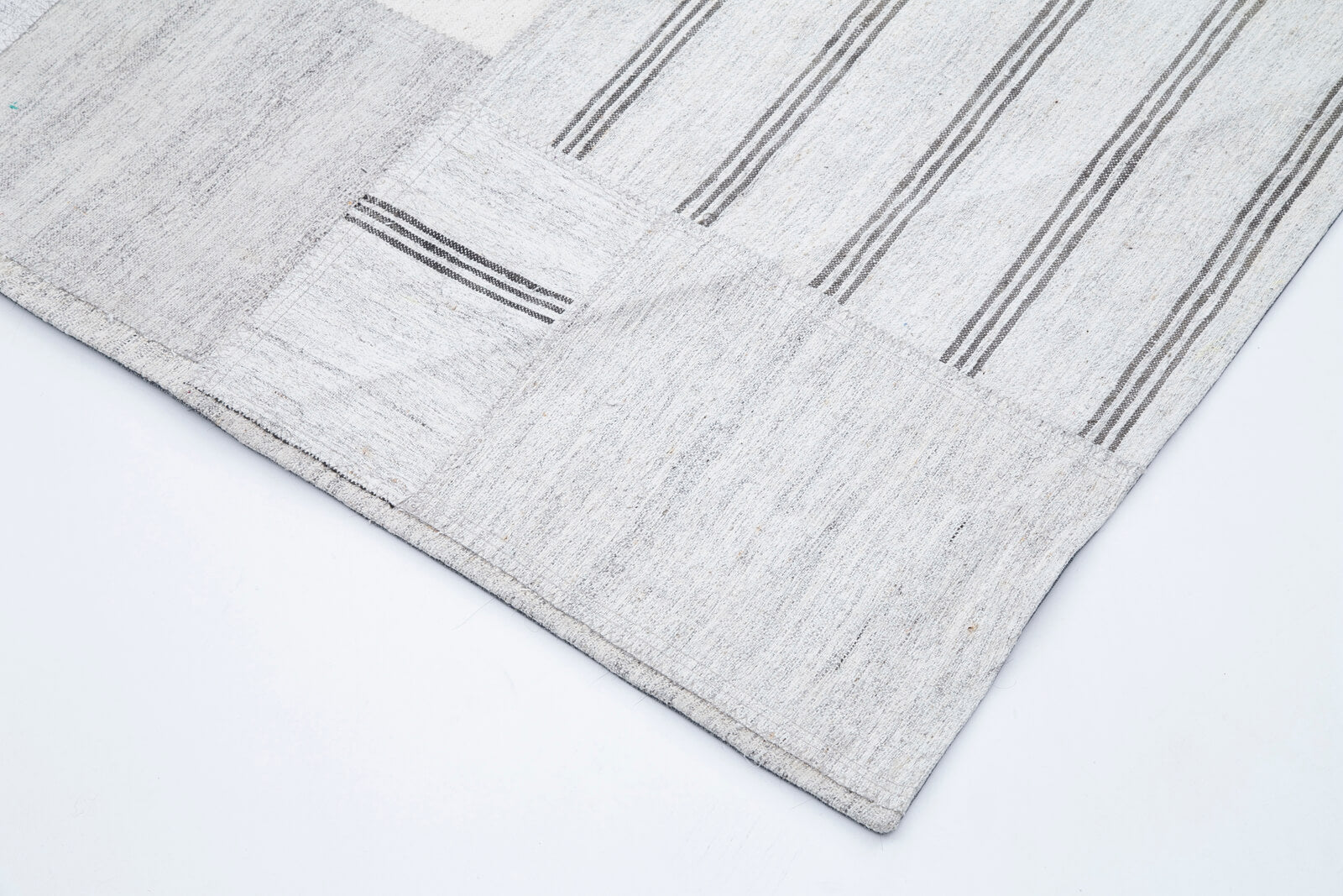 7x10 Beige Kilim Patchwork Rug - 30591