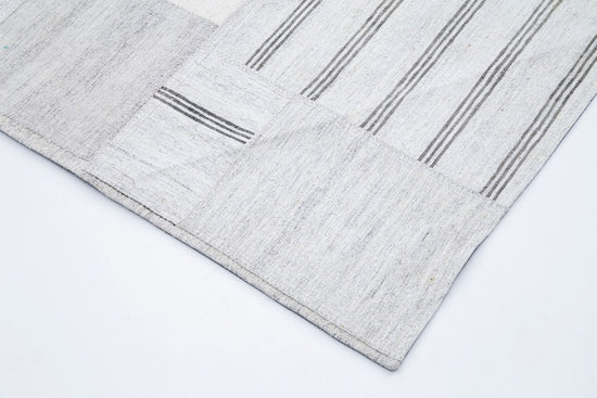 7x10 Beige Kilim Patchwork Rug - 30591