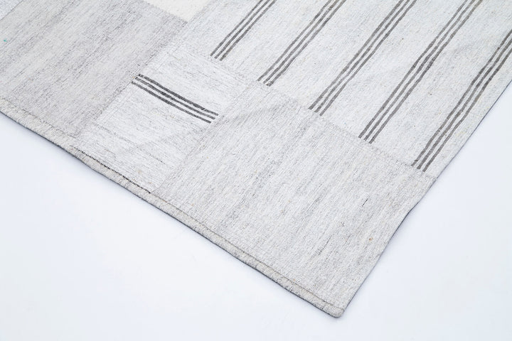 7x10 Beige Kilim Patchwork Rug - 30591