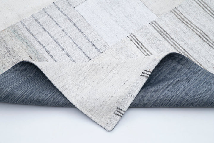 7x10 Beige Kilim Patchwork Rug - 30591