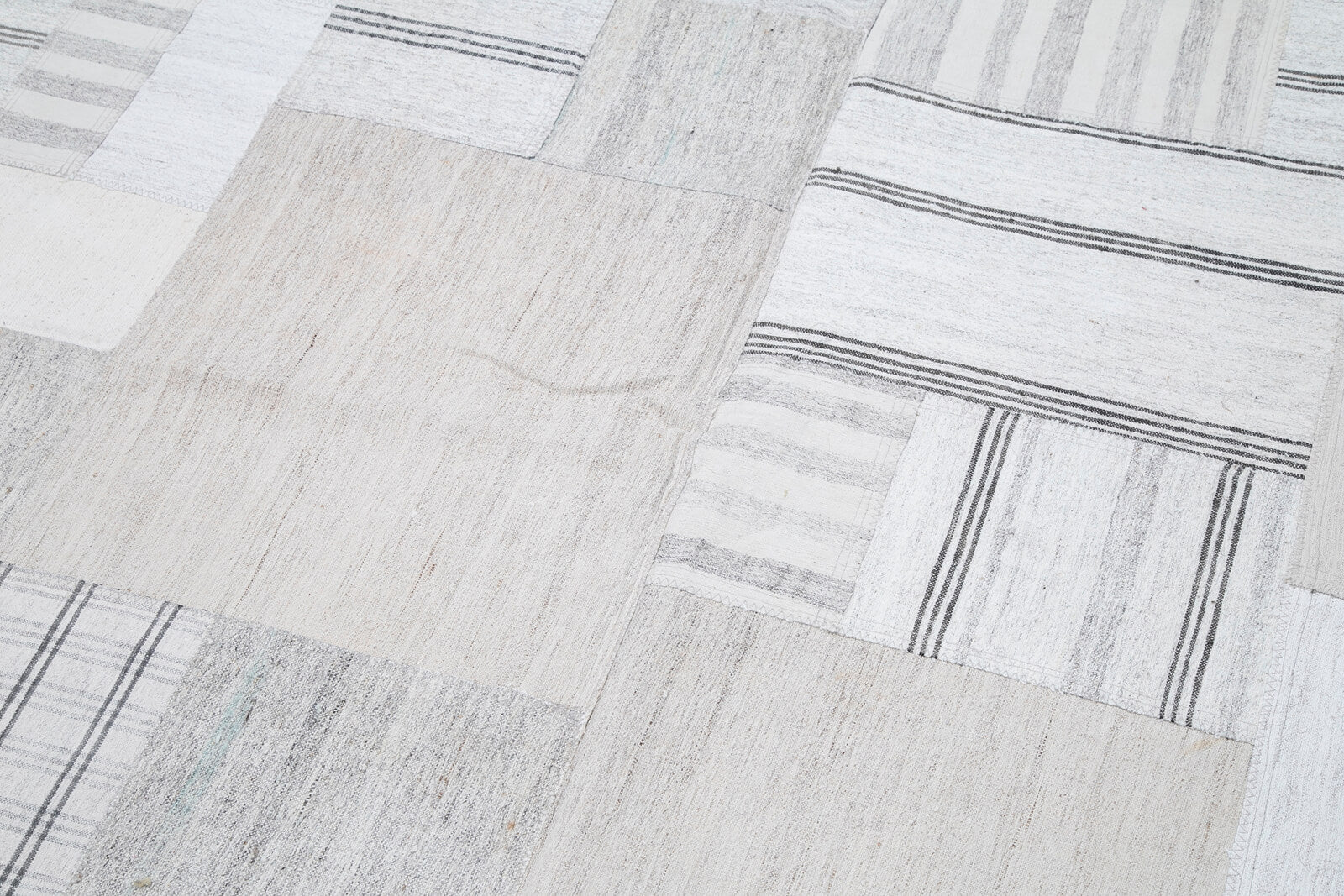 7x10 Beige Kilim Patchwork Rug - 30591