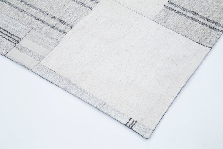 7x10 Beige Kilim Patchwork Rug - 30592