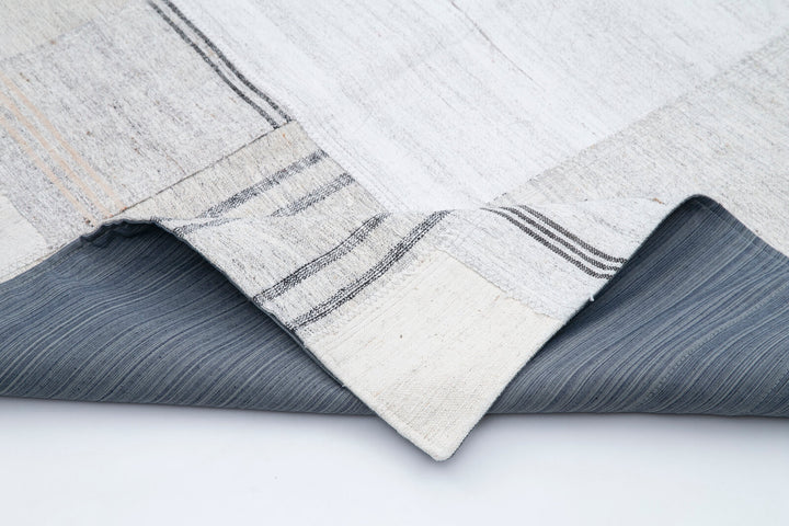 7x10 Beige Kilim Patchwork Rug - 30592