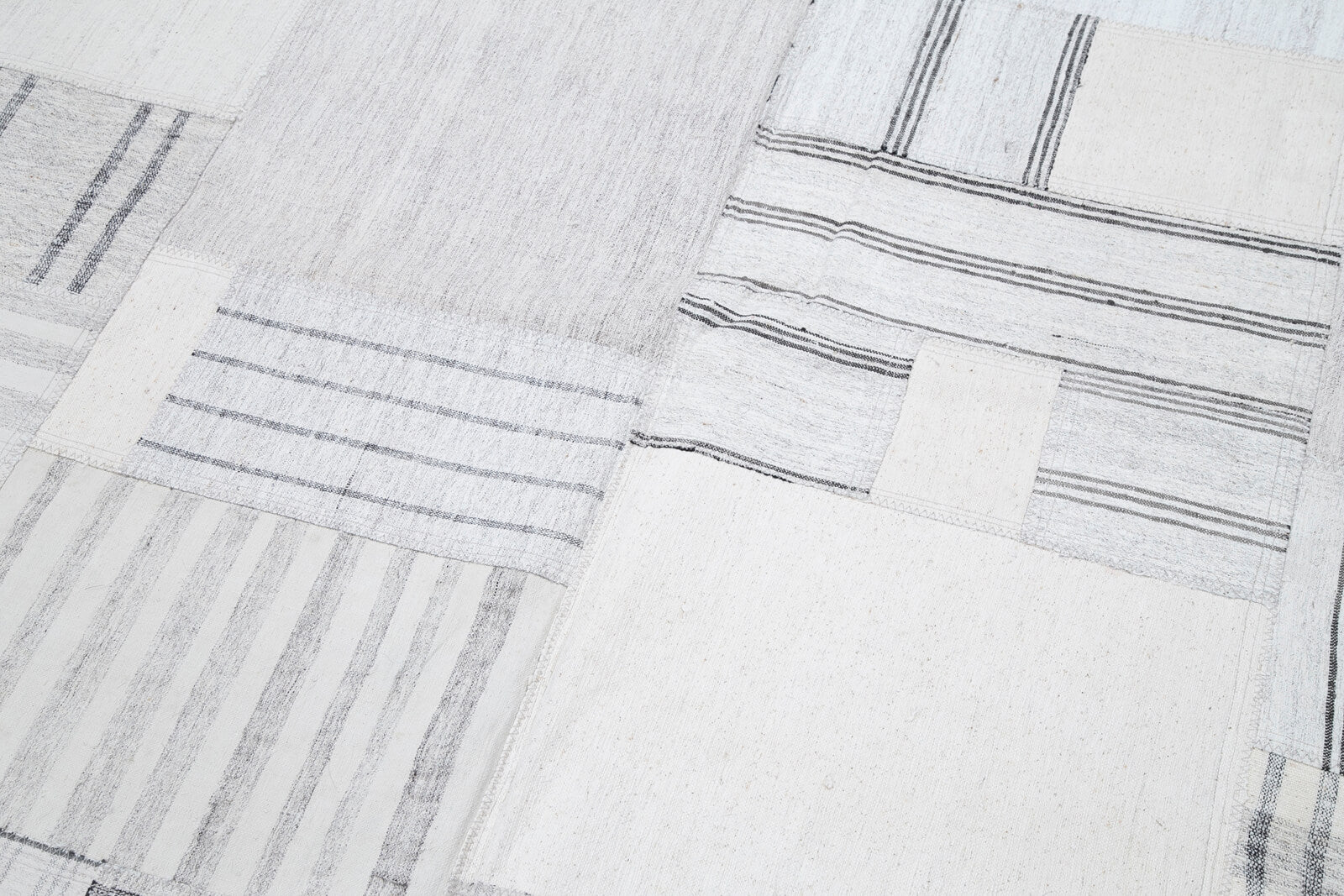 7x10 Beige Kilim Patchwork Rug - 30592