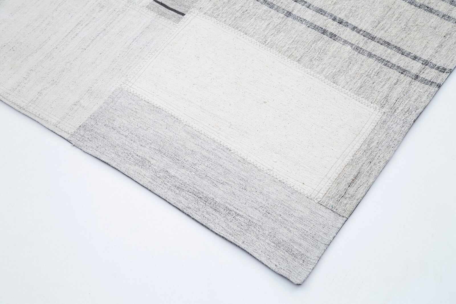 7x10 Beige Kilim Patchwork Rug - 30593