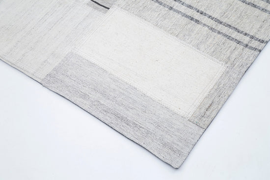 7x10 Beige Kilim Patchwork Rug - 30593