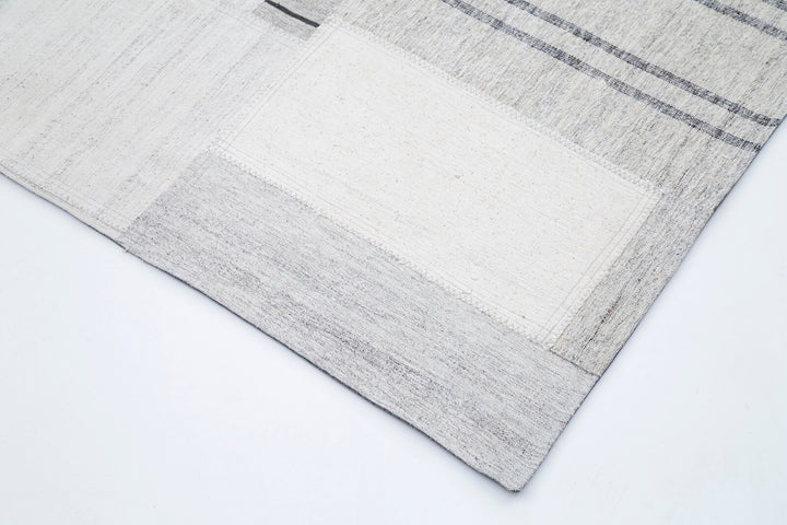 7x10 Beige Kilim Patchwork Rug - 30593