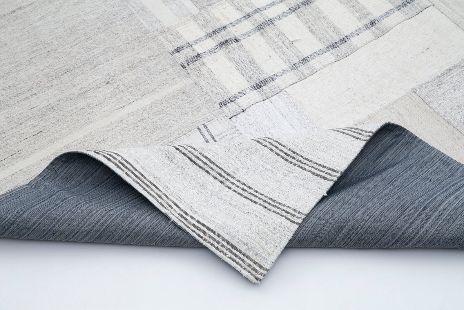 7x10 Beige Kilim Patchwork Rug - 30593