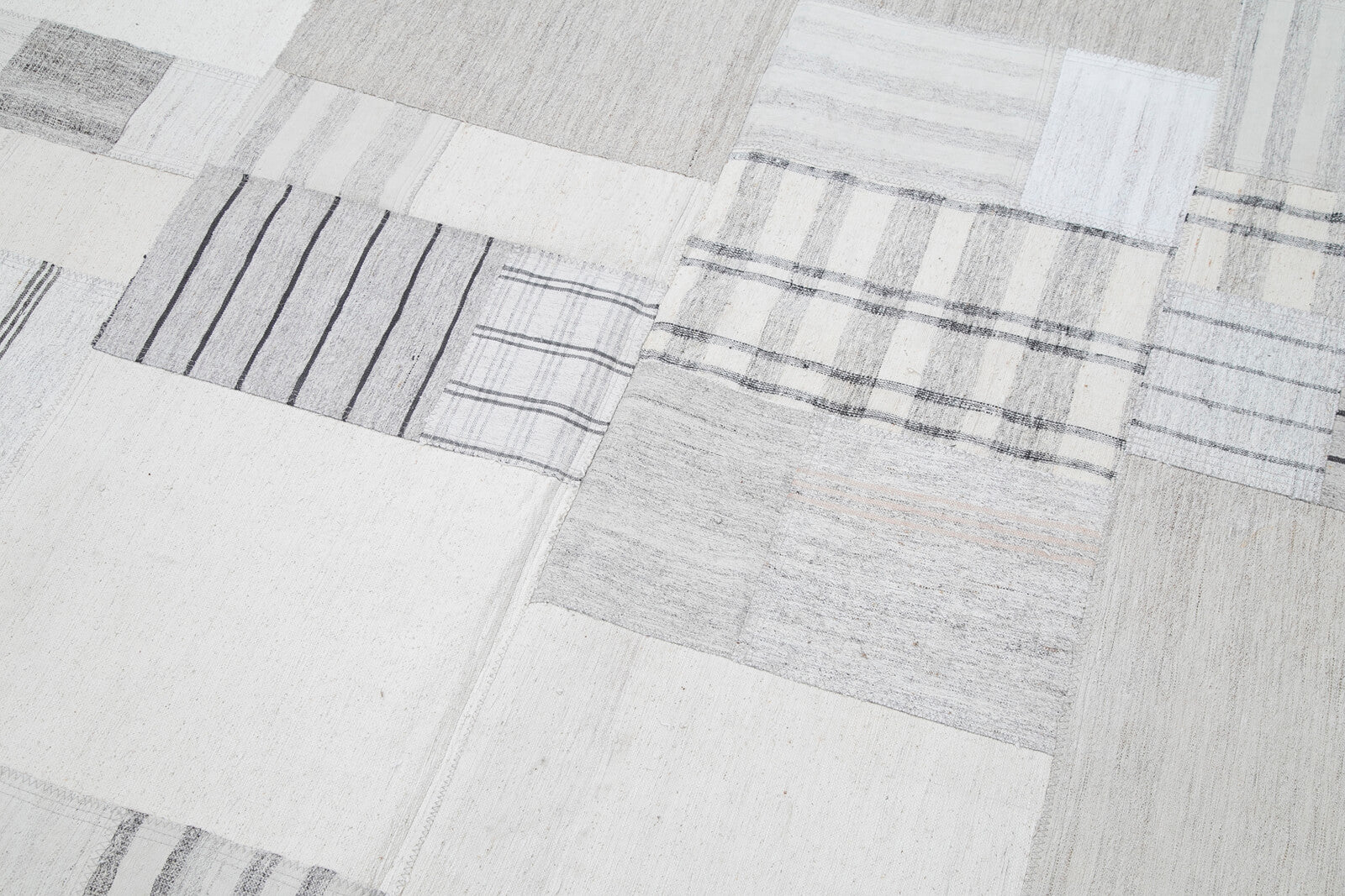 7x10 Beige Kilim Patchwork Rug - 30595