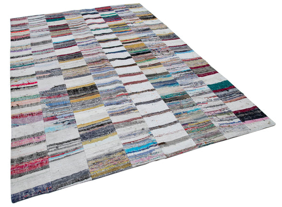 7x10 Multicolor Kilim Patchwork Rug - 30598