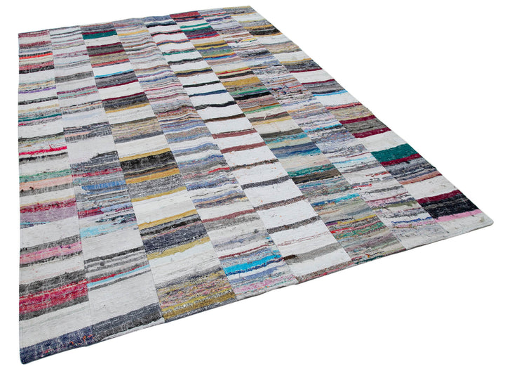 7x10 Multicolor Kilim Patchwork Rug - 30598