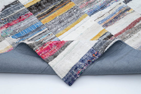 7x10 Multicolor Kilim Patchwork Rug - 30598