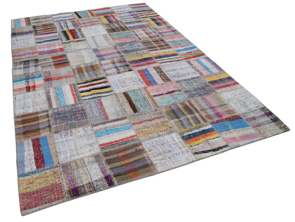 7x10 Multicolor Kilim Patchwork Rug - 30600