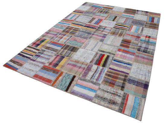 7x10 Multicolor Kilim Patchwork Rug - 30600