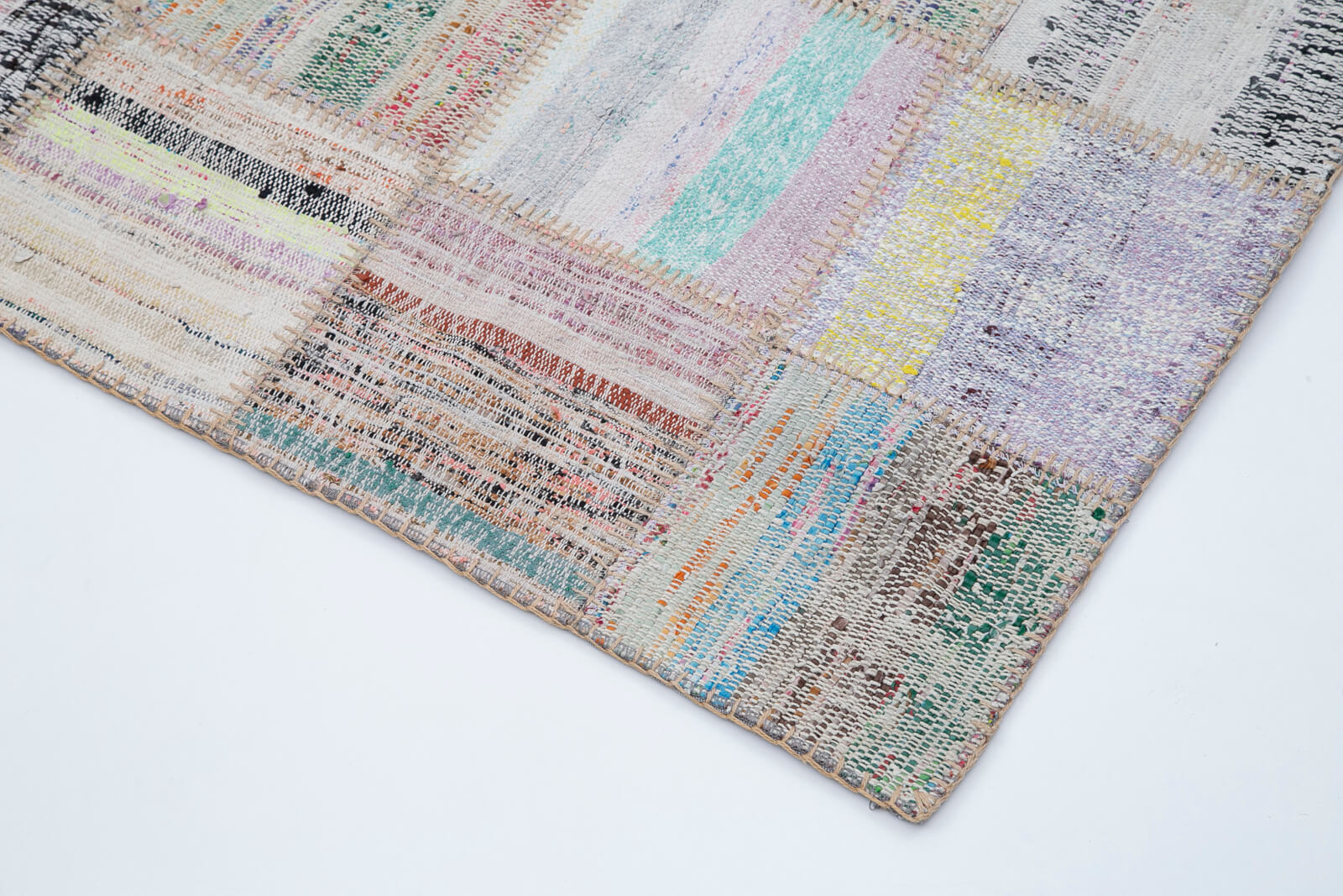 6x10 Beige Kilim Patchwork Rug - 30601