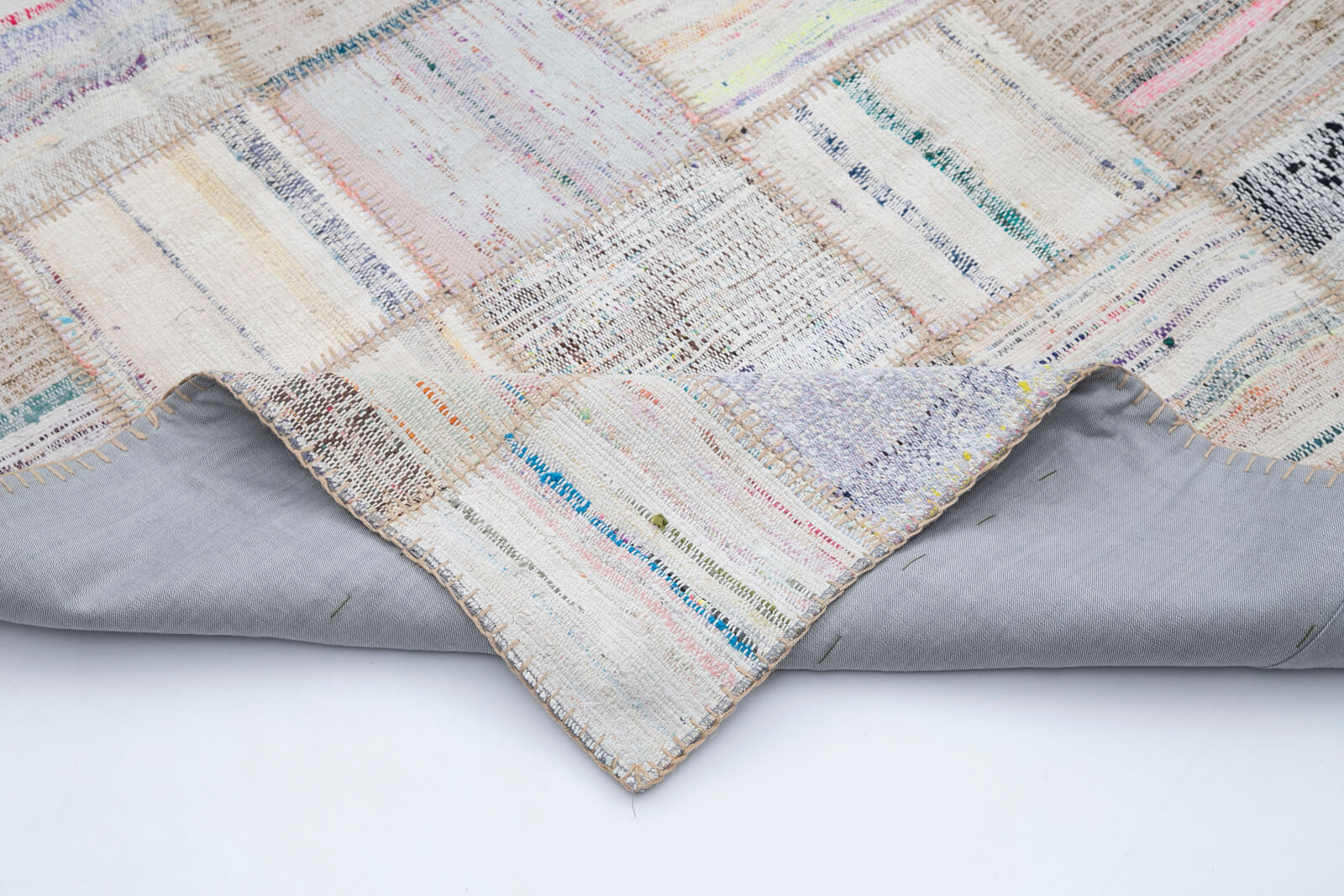 6x10 Beige Kilim Patchwork Rug - 30601