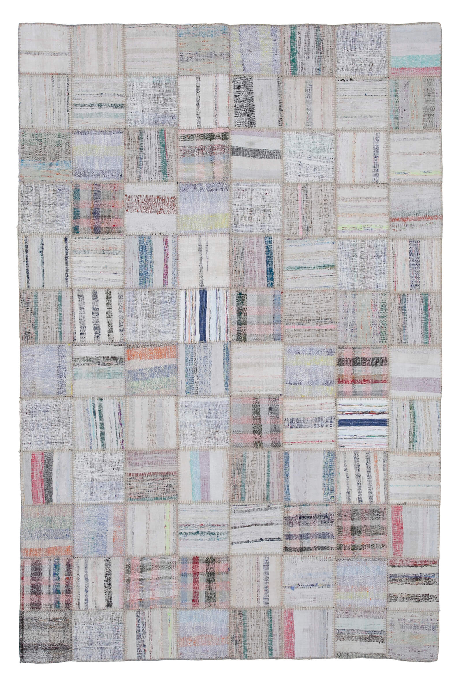 6x10 Beige Kilim Patchwork Rug - 30602