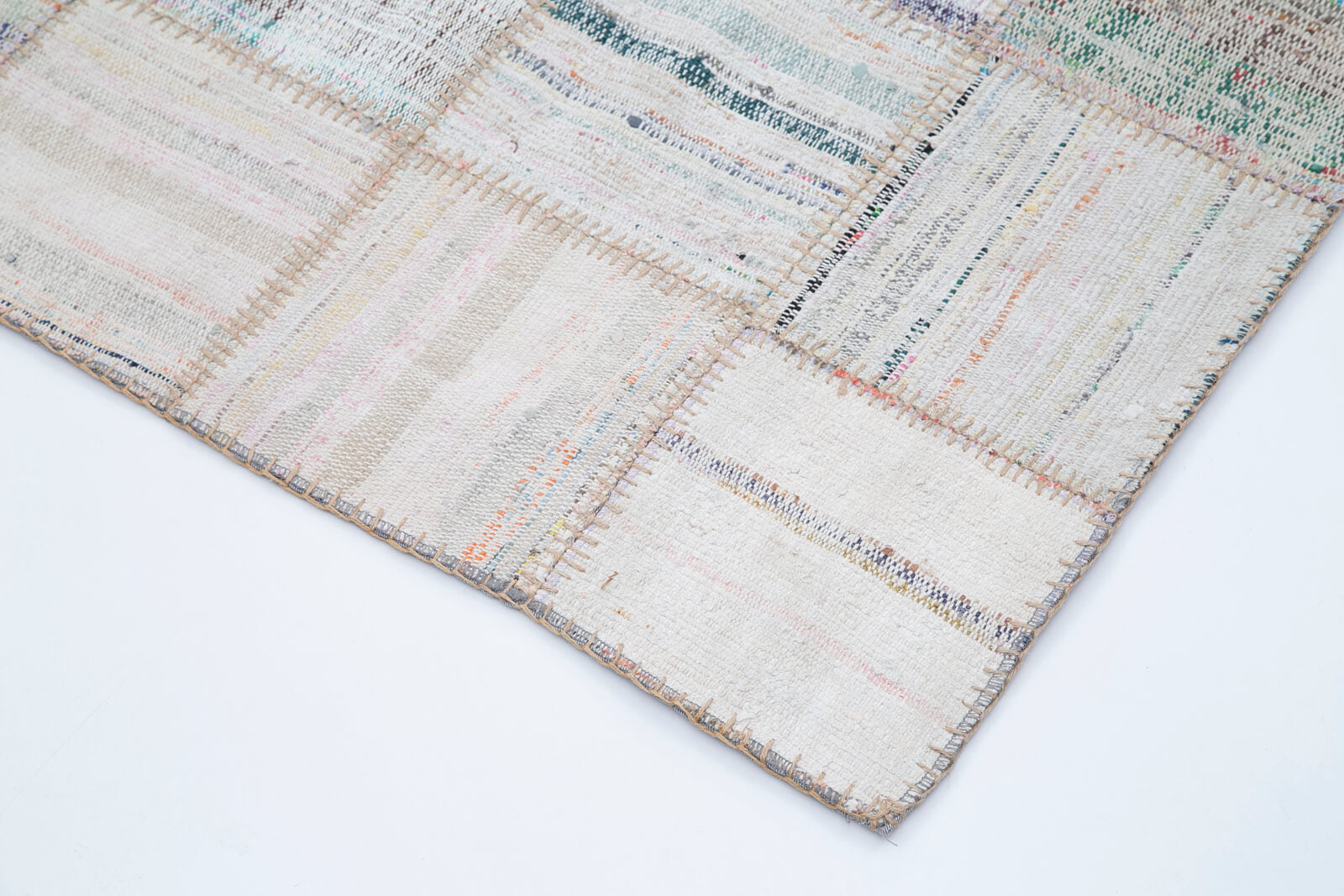 6x10 Beige Kilim Patchwork Rug - 30602