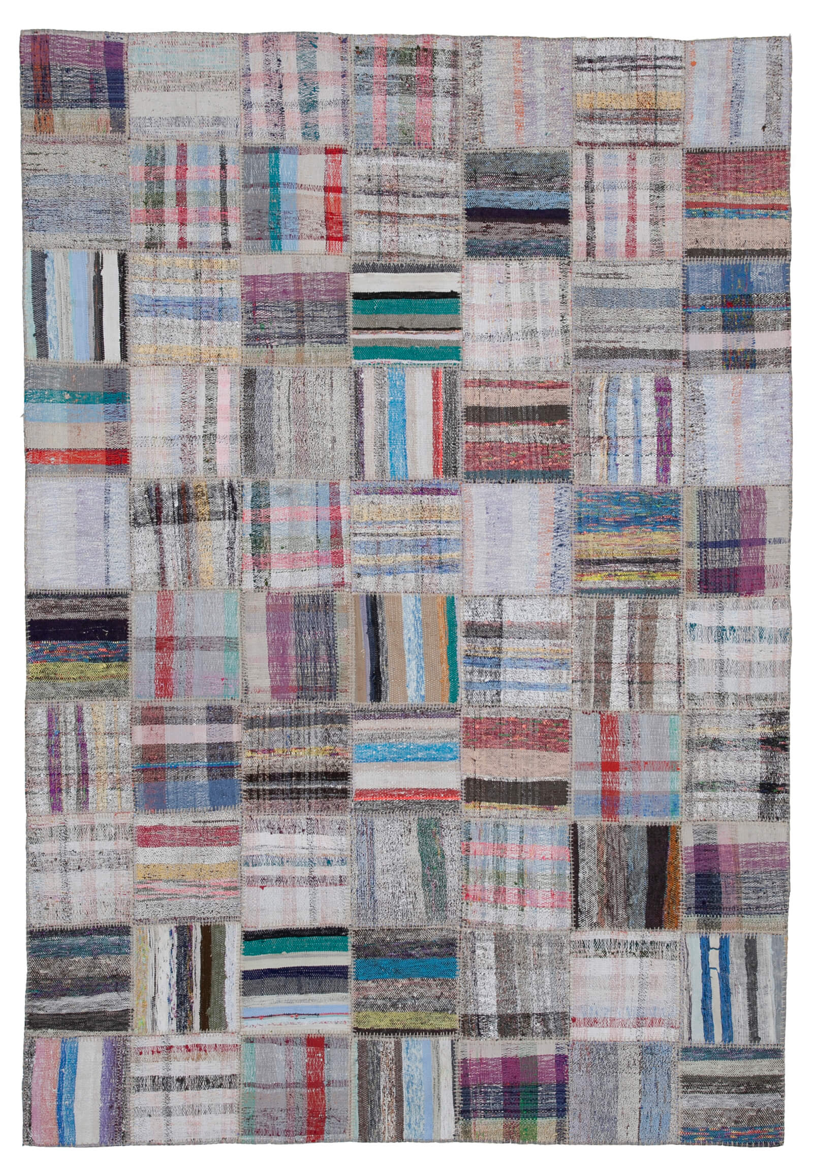 7x10 Multicolor Kilim Patchwork Rug - 30603