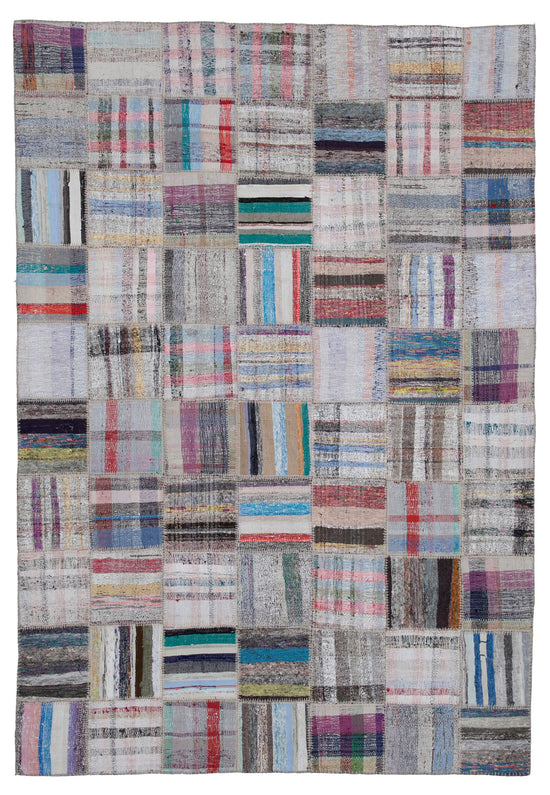 7x10 Multicolor Kilim Patchwork Rug - 30603
