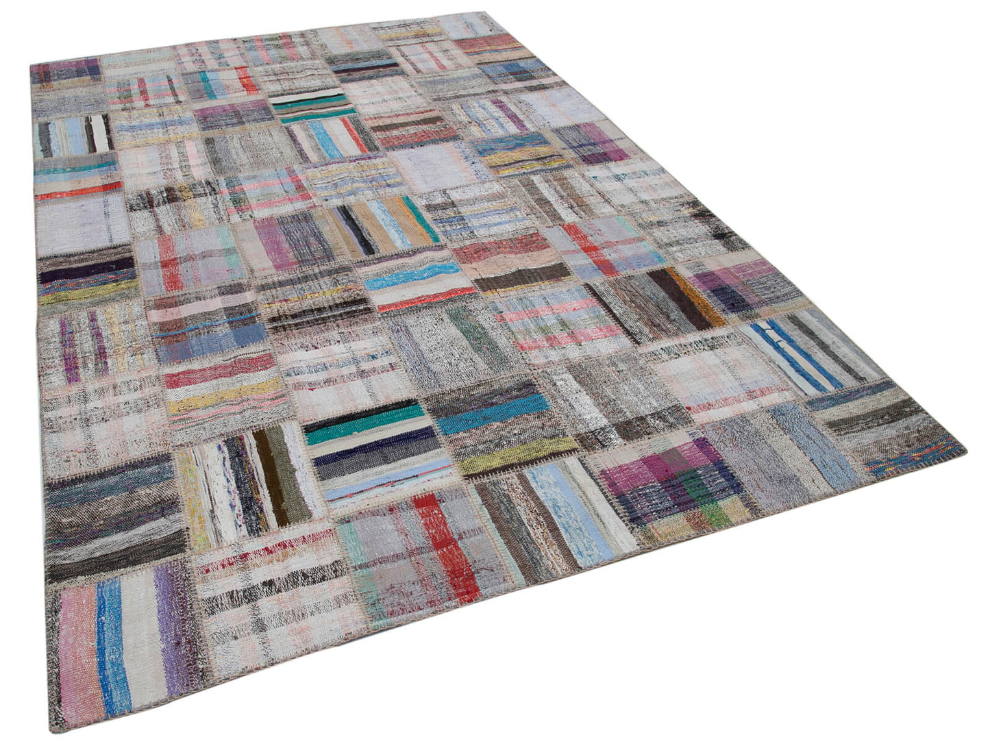 7x10 Multicolor Kilim Patchwork Rug - 30603